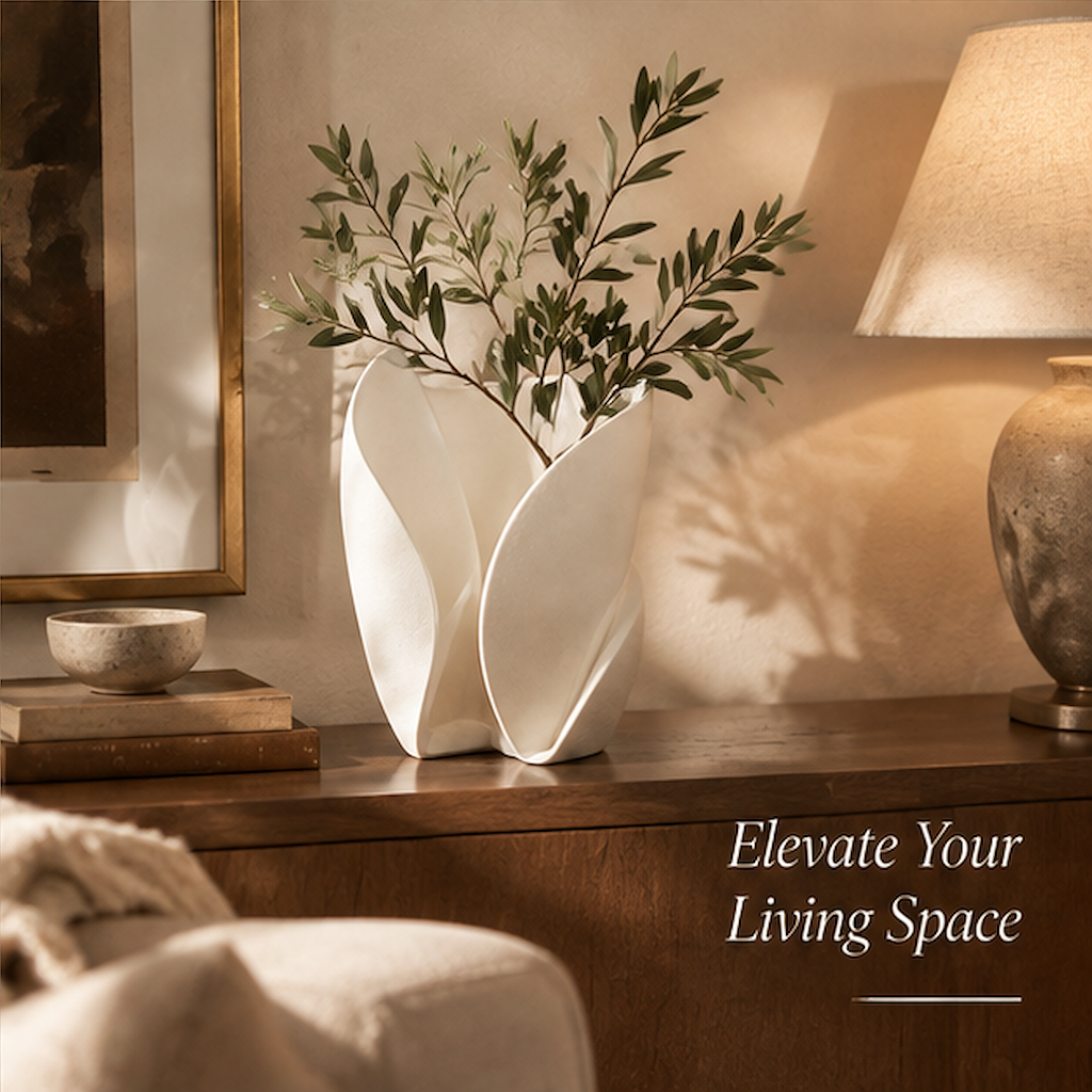 Twisted Petal Ceramic Vase | SIVAWNELL
