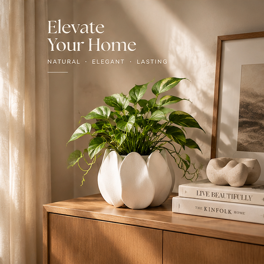 Lotus Petal Ceramic Planter | SIVAWNELL