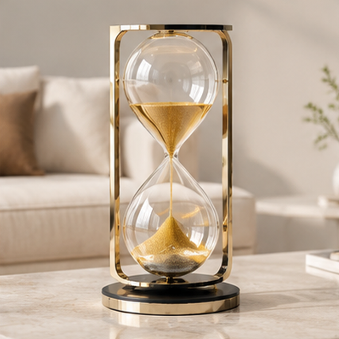 Gold Hourglass Decor | SIVAWNELL