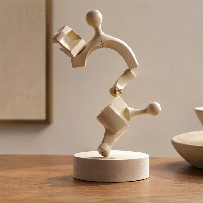 Kinetic Figure Wood Sculpture | SIVAWNELL