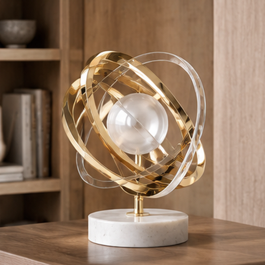 Gold Orbital Sphere Sculpture | SIVAWNELL