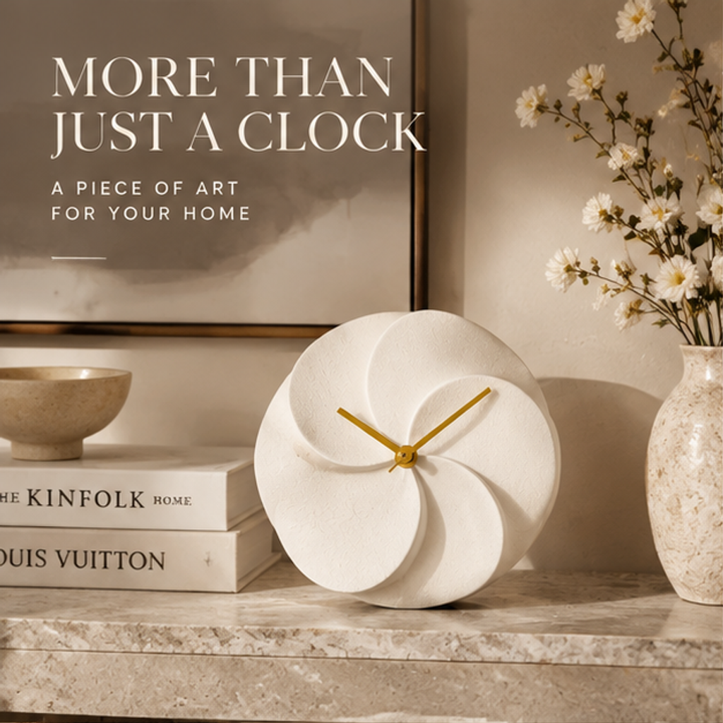 Swirl Petal Table Clock | SIVAWNELL