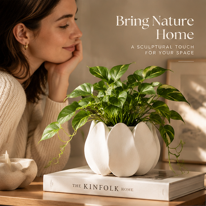 Lotus Petal Ceramic Planter | SIVAWNELL