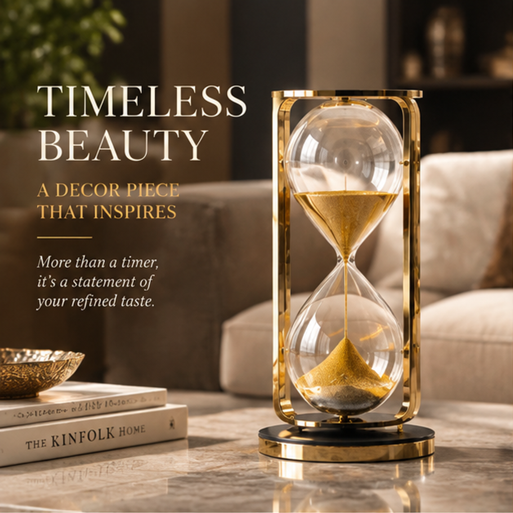 Gold Hourglass Decor | SIVAWNELL