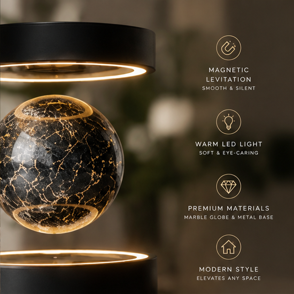 Magnetic Levitating Globe Lamp | SIVAWNELL