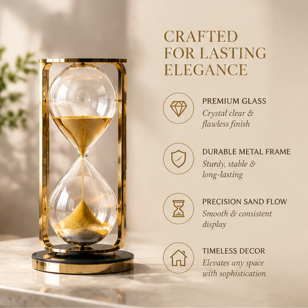 Gold Hourglass Decor | SIVAWNELL