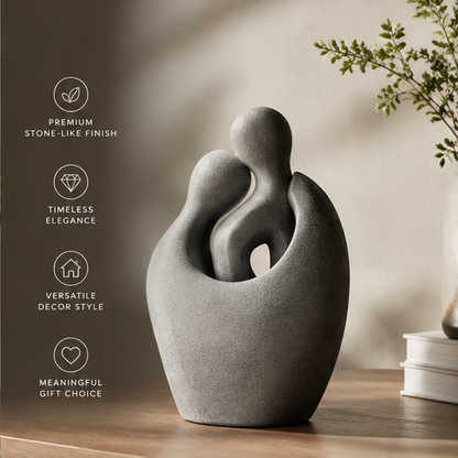 Stone-Finish Couple Sculpture | SIVAWNELL