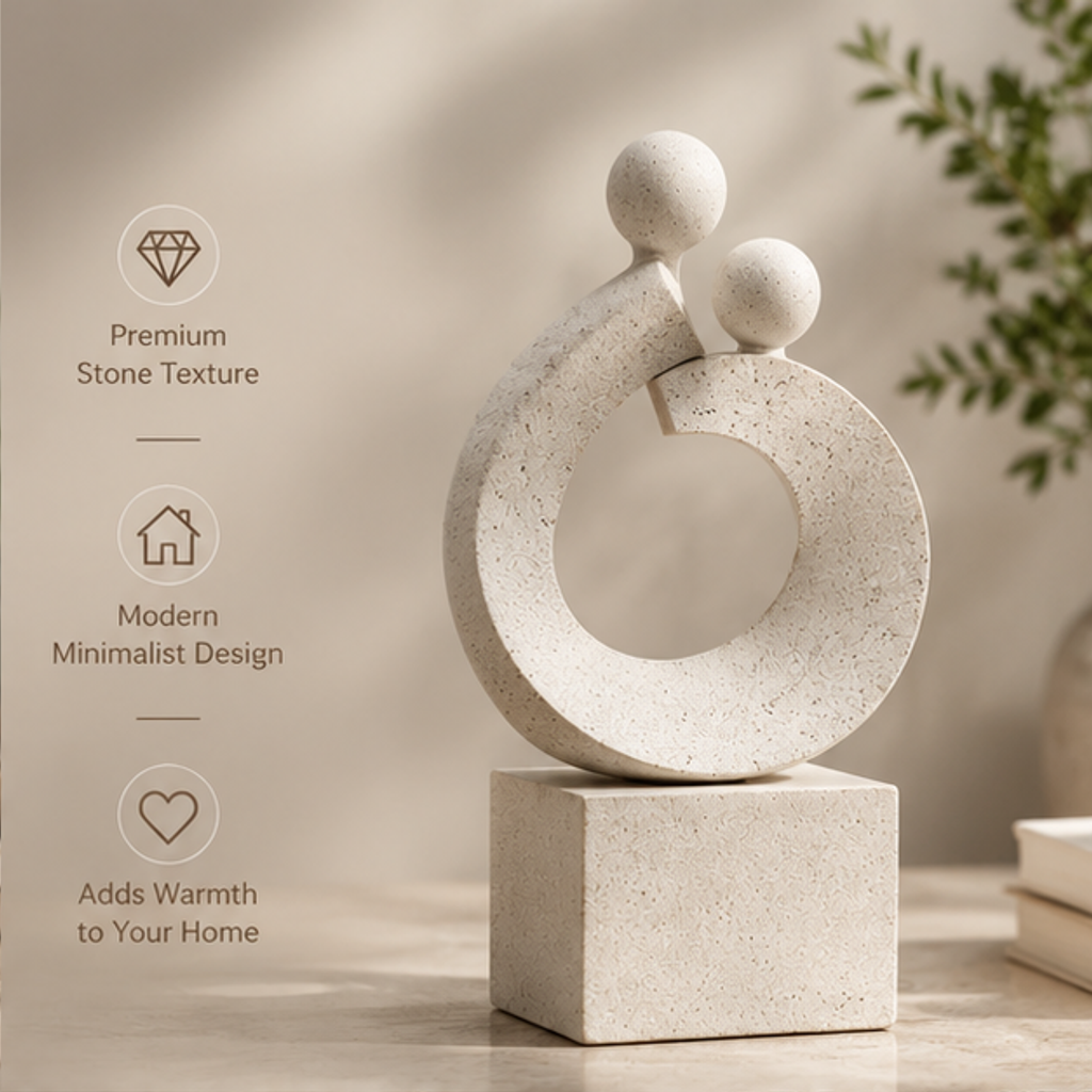 Circle Embrace Couple Sculpture | SIVAWNELL