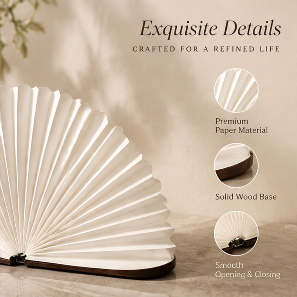 Folding Fan Book Lamp | SIVAWNELL