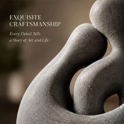 Stone-Finish Couple Sculpture | SIVAWNELL
