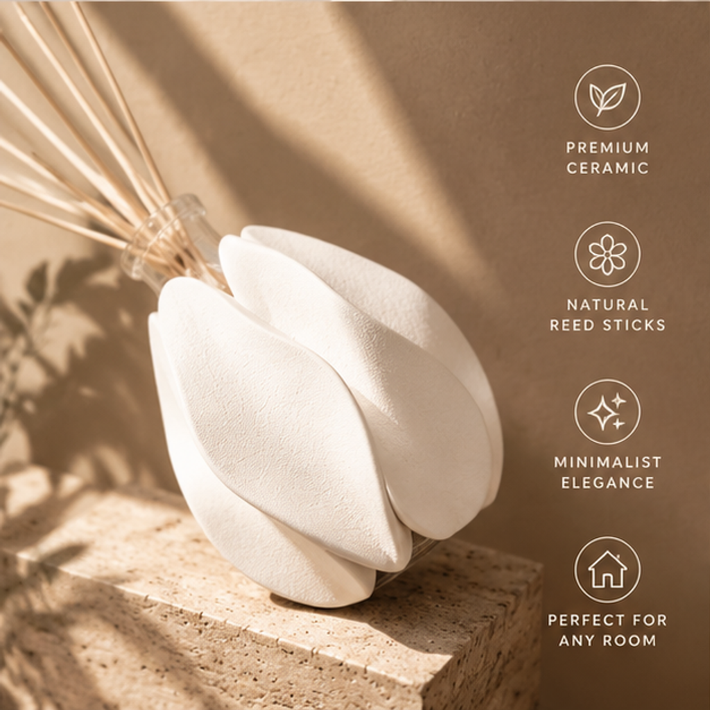 Petal Ceramic Reed Diffuser Holder | SIVAWNELL