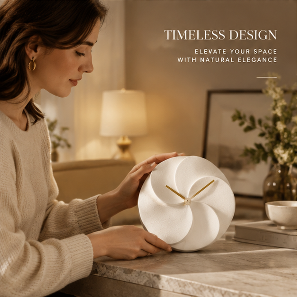 Swirl Petal Table Clock | SIVAWNELL