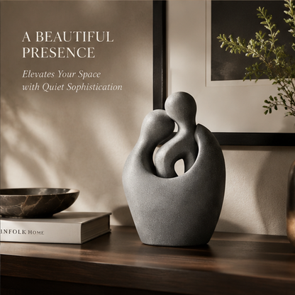 Stone-Finish Couple Sculpture | SIVAWNELL